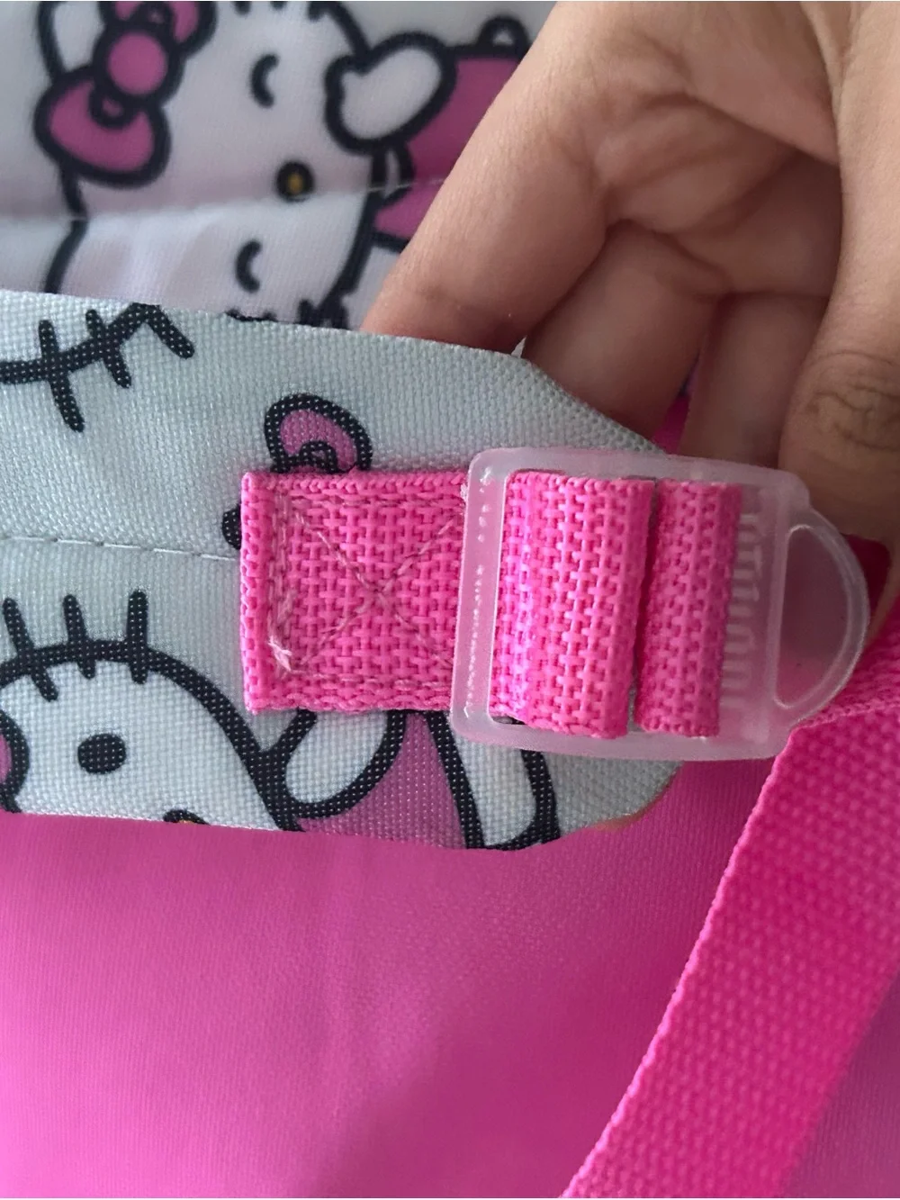 Hello Kitty Pink and White Kids Backpack with Character Print